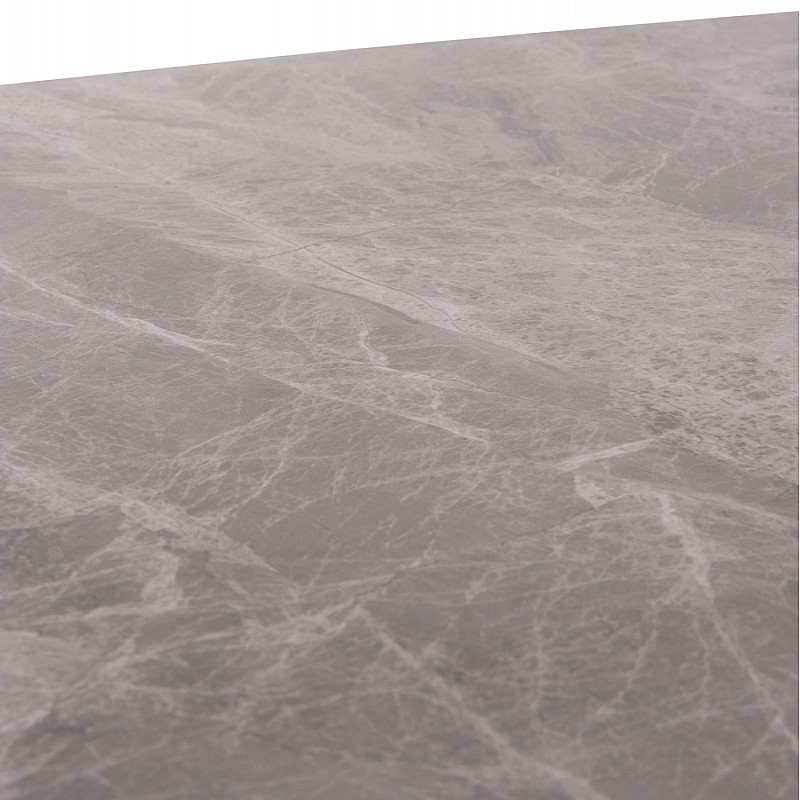 Τραπέζι Rav γκρι μαρμάρου sintered stone-μαύρο μέταλλο 120x70x75 Τραπέζι Rav γκρι μαρμάρου sintered stone-μαύρο μέταλλο 120x70x75
