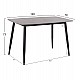 Τραπέζι Rav γκρι μαρμάρου sintered stone-μαύρο μέταλλο 120x70x75 Τραπέζι Rav γκρι μαρμάρου sintered stone-μαύρο μέταλλο 120x70x75