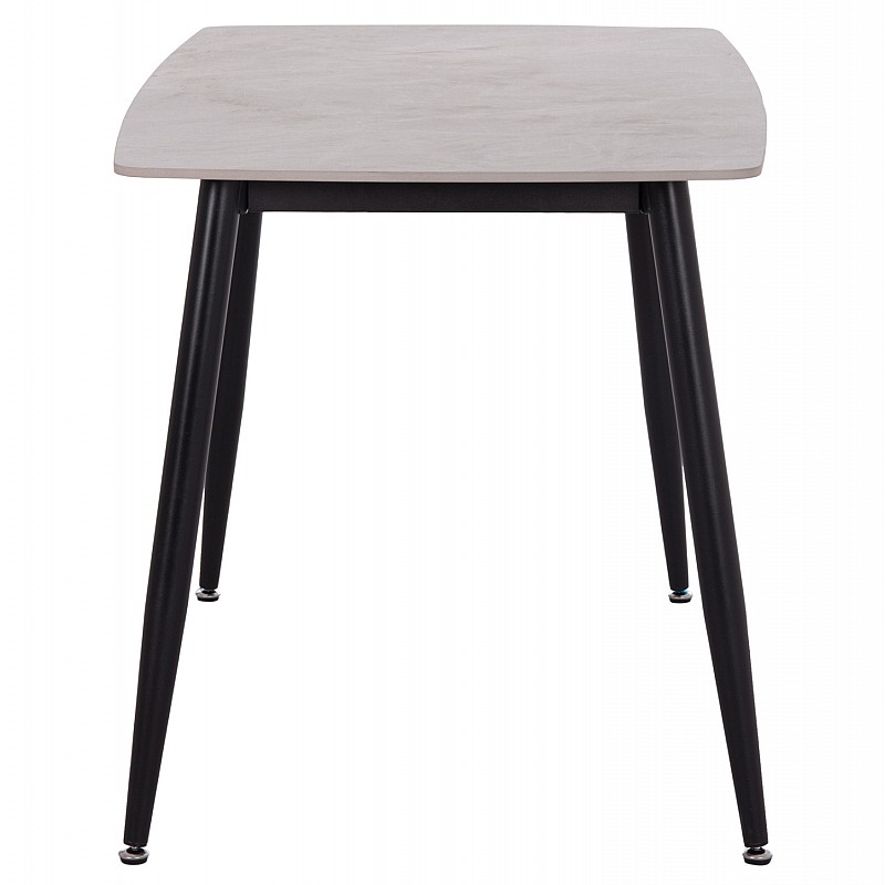 Τραπέζι Rav γκρι μαρμάρου sintered stone-μαύρο μέταλλο 120x70x75 Τραπέζι Rav γκρι μαρμάρου sintered stone-μαύρο μέταλλο 120x70x75