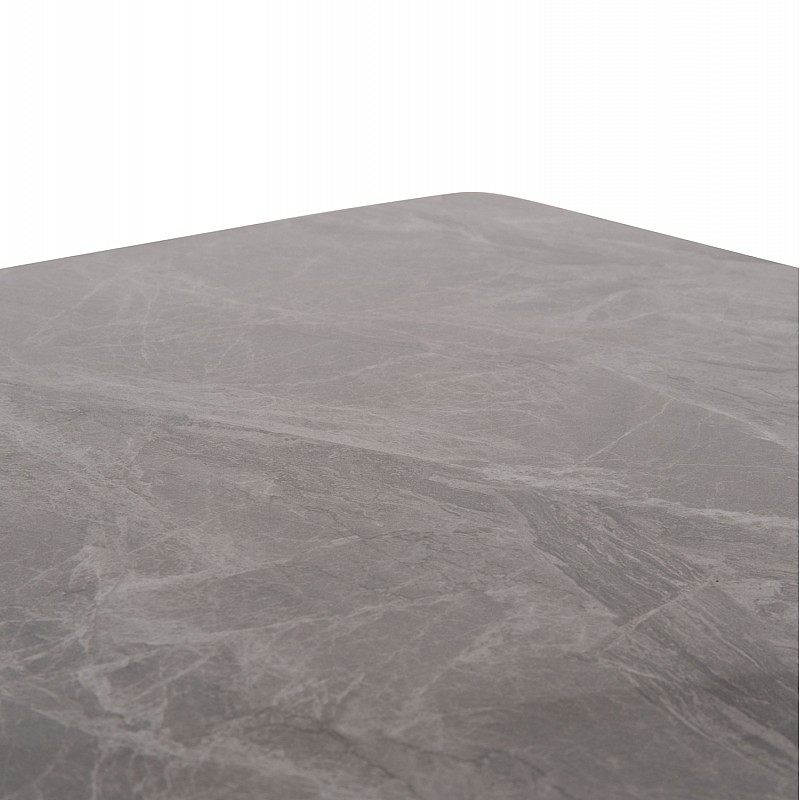 Τραπέζι Rav γκρι μαρμάρου sintered stone-μαύρο μέταλλο 140x80x75 Τραπέζι Rav γκρι μαρμάρου sintered stone-μαύρο μέταλλο 140x80x75