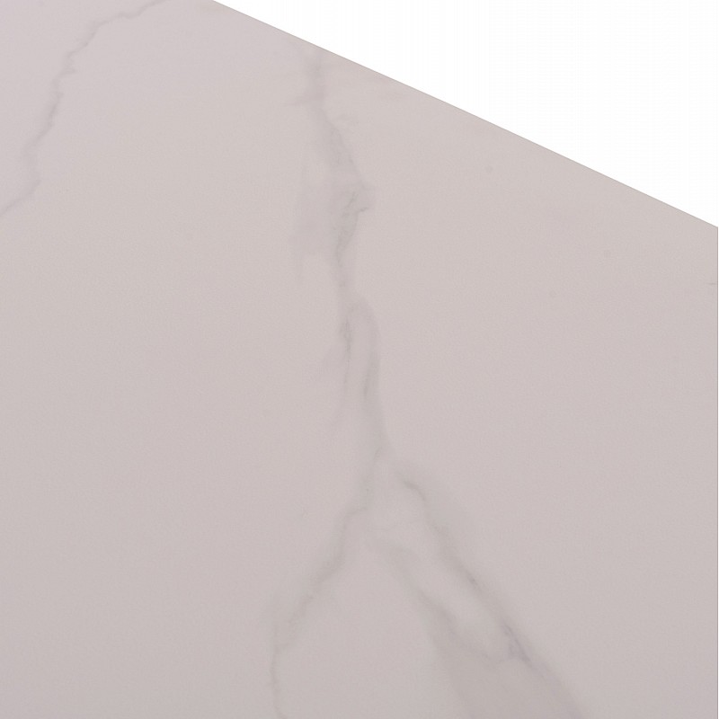 Τραπέζι Rav λευκό μαρμάρου sintered stone-μαύρο μέταλλο 160x90x75 Τραπέζι Rav λευκό μαρμάρου sintered stone-μαύρο μέταλλο 160x90x75