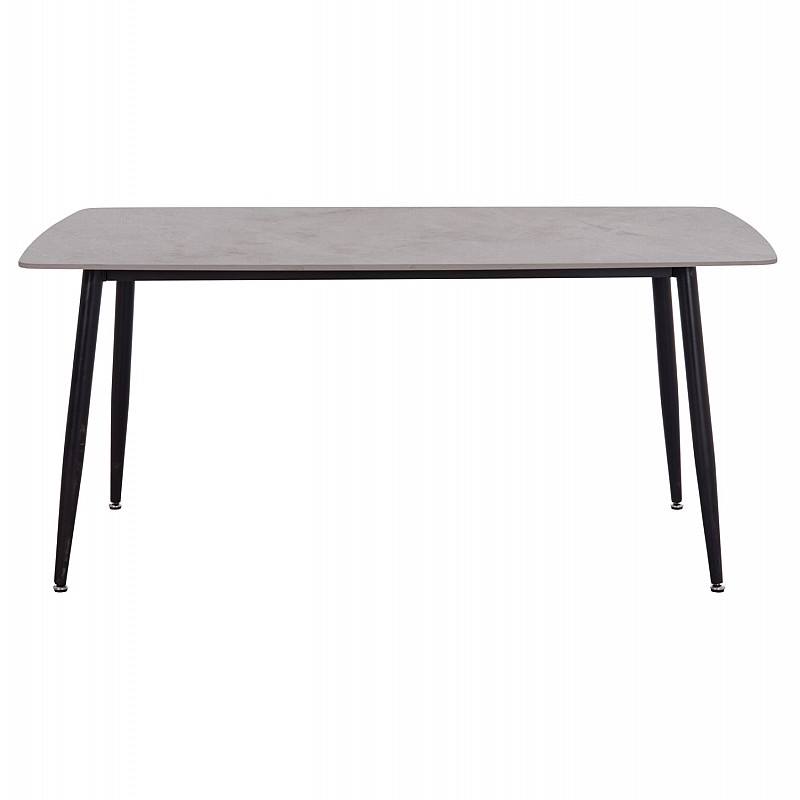 Τραπέζι Rav γκρι μαρμάρου sintered stone-μαύρο μέταλλο 160x90x75 Τραπέζι Rav γκρι μαρμάρου sintered stone-μαύρο μέταλλο 160x90x75