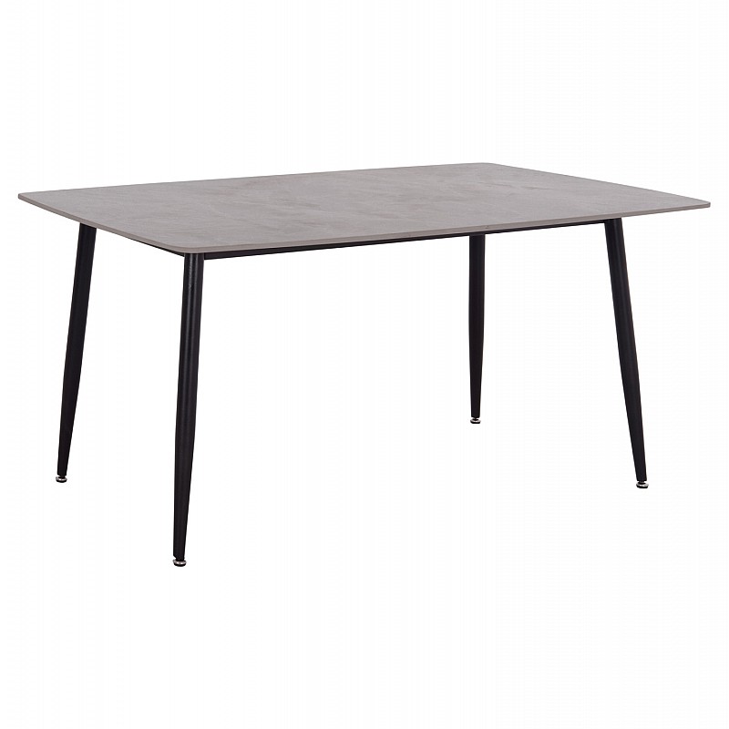 Τραπέζι Rav γκρι μαρμάρου sintered stone-μαύρο μέταλλο 160x90x75 Τραπέζι Rav γκρι μαρμάρου sintered stone-μαύρο μέταλλο 160x90x75