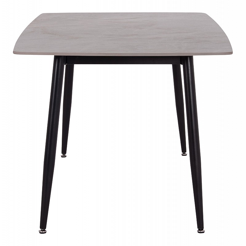 Τραπέζι Rav γκρι μαρμάρου sintered stone-μαύρο μέταλλο 160x90x75 Τραπέζι Rav γκρι μαρμάρου sintered stone-μαύρο μέταλλο 160x90x75