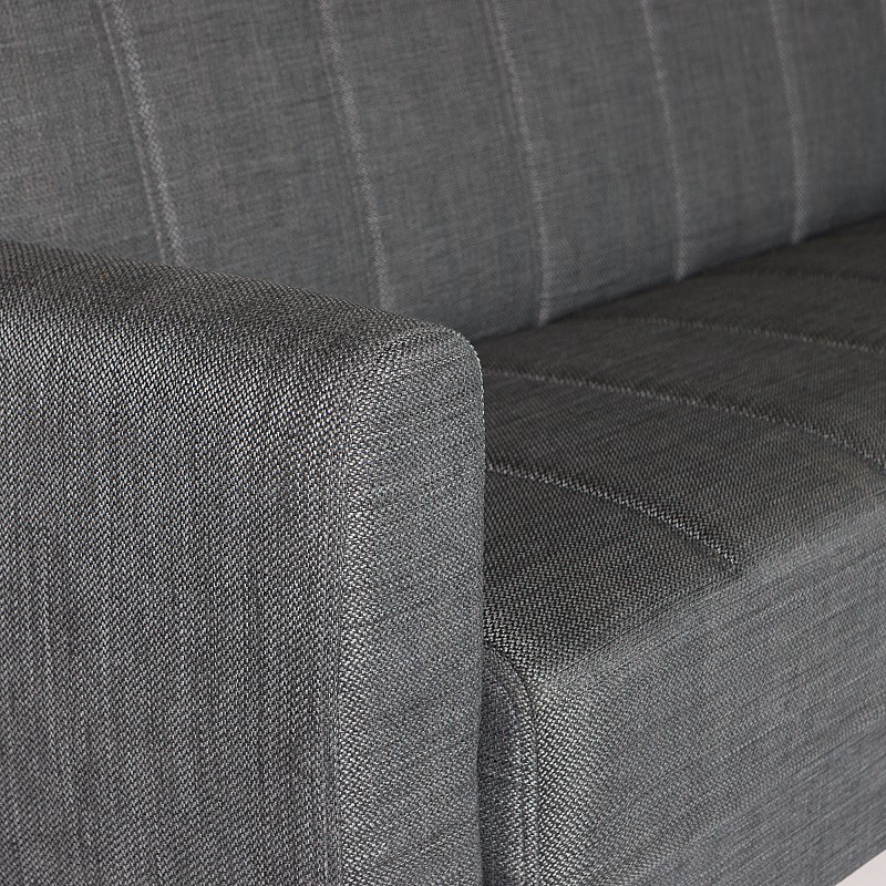 Καναπές-κρεβάτι με αποθηκευτικό χώρο τριθέσιος Milos γκρι ύφασμα 210x78x85