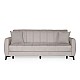 Καναπές-κρεβάτι με αποθηκευτικό χώρο τριθέσιος Milos μπεζ-γκρι ύφασμα 210x78x85