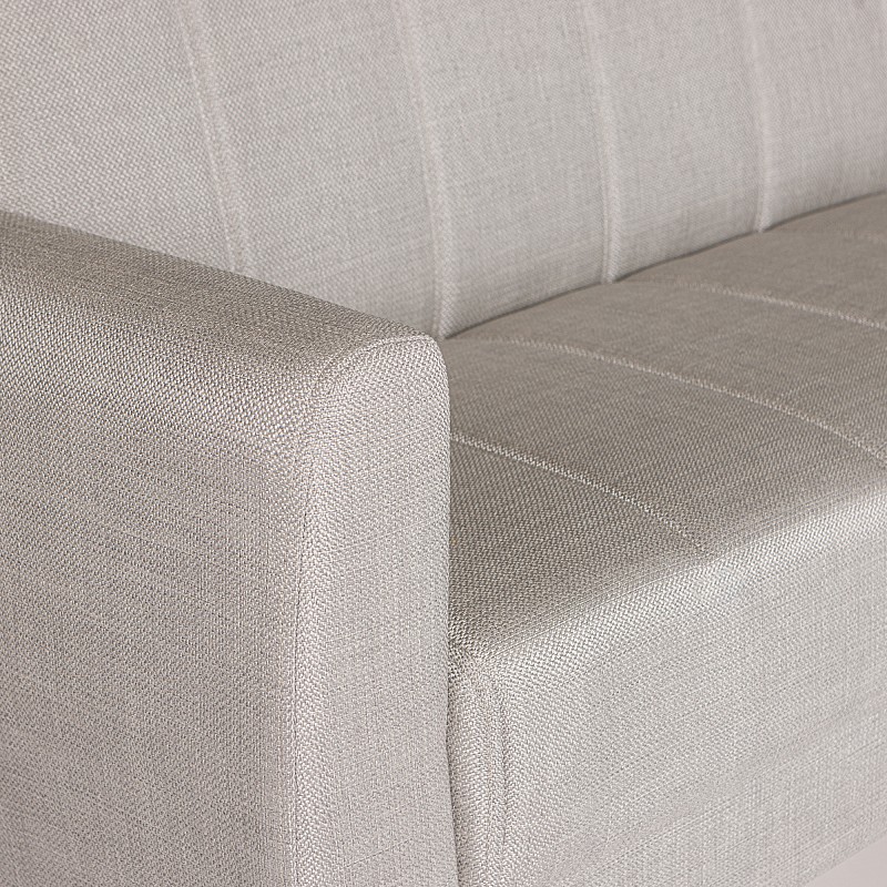 Καναπές-κρεβάτι με αποθηκευτικό χώρο τριθέσιος Milos μπεζ-γκρι ύφασμα 210x78x85