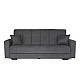 Καναπές-κρεβάτι Ferren με αποθηκευτικό χώρο τριθέσιος βαρέως τύπου γκρι σκούρο ύφασμα 223x85x97