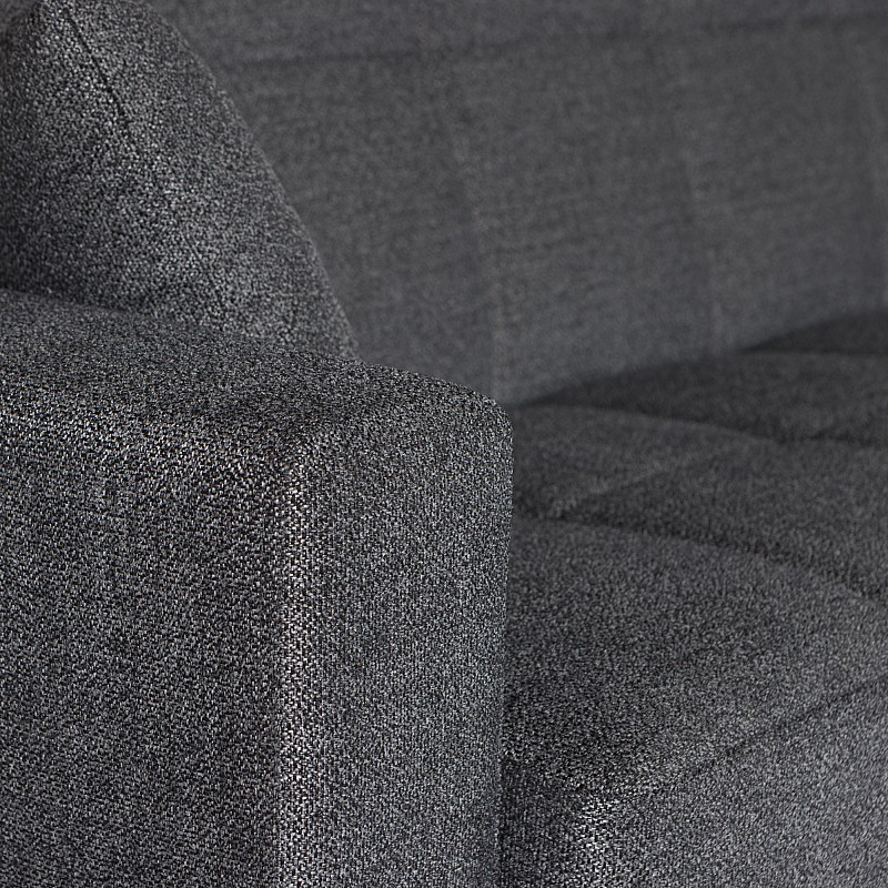 Καναπές-κρεβάτι Ferren με αποθηκευτικό χώρο τριθέσιος βαρέως τύπου γκρι σκούρο ύφασμα 223x85x97