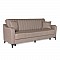 Καναπές-κρεβάτι με αποθηκευτικό χώρο τριθέσιος Rudy καφέ-μπεζ ύφασμα 204x78x85