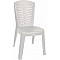 Καρέκλα "ΚΛΕΟΠΑΤΡΑ" πλαστική σε λευκό χρώμα 50x53x89