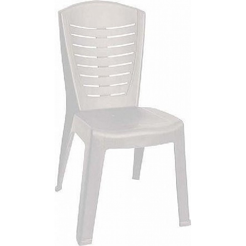 Καρέκλα "ΚΛΕΟΠΑΤΡΑ" πλαστική σε λευκό χρώμα 50x53x89