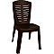 Καρέκλα "ΚΛΕΟΠΑΤΡΑ" πλαστική σε καφέ χρώμα 50x53x89