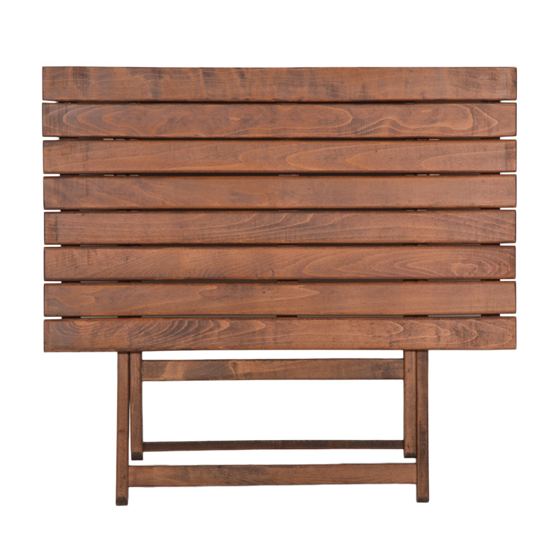 Τραπέζι πτυσσόμενο SUNSET από μασίφ ξύλο οξιάς σε χρώμα καρυδί εμποτισμού 80x60x76