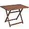 Τραπέζι πτυσσόμενο SUNSET από μασίφ ξύλο οξιάς σε χρώμα καρυδί εμποτισμού 80x60x76