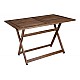 Τραπέζι πτυσσόμενο SUNSET από μασίφ ξύλο οξιάς σε χρώμα καρυδί εμποτισμού 120x75x75