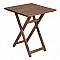 Τραπέζι πτυσσόμενο SUNSET από μασίφ ξύλο οξιάς σε χρώμα καρυδί εμποτισμού 60x60x76