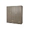Ντουλάπα τρίφυλλη σε σταχτί χρώμα 150x60x180
