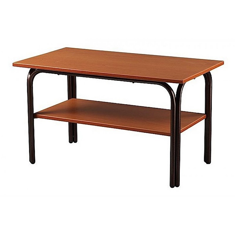 Τραπέζι δίπατο μεταλλικό σε χρώμα καφέ 45x80