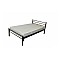 Κρεβάτι διπλό μεταλλικό σε χρώμα μαύρο 140x190