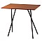 Τραπέζι μεταλλικό σε χρώμα μαύρο/καφέ 60x90x75