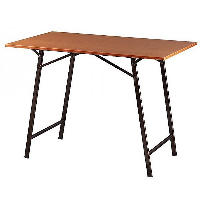 Τραπέζι μεταλλικό σε χρώμα μαύρο/καφέ 60x100x74