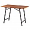 Τραπέζι μεταλλικό σε χρώμα μαύρο/καφέ 60x90x74