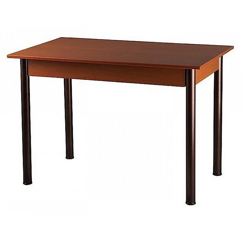 Τραπέζι μεταλλικό σε χρώμα μαύρο/καφέ 100x60x78