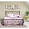 Κρεβάτι "ΡΟΜΒΟΣ" ημίδιπλο μεταλλικό σε χρώμα σκουριά 110x190