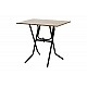 Τραπέζι "COLLAPSE" σε σταχτί-μαύρο gloss χρώμα 80x60x75