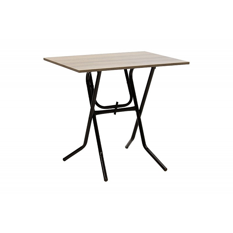 Τραπέζι πτυσσόμενο "CLACK" από μέταλλο σε σταχτύ-μαύρο gloss χρώμα 80x60x75