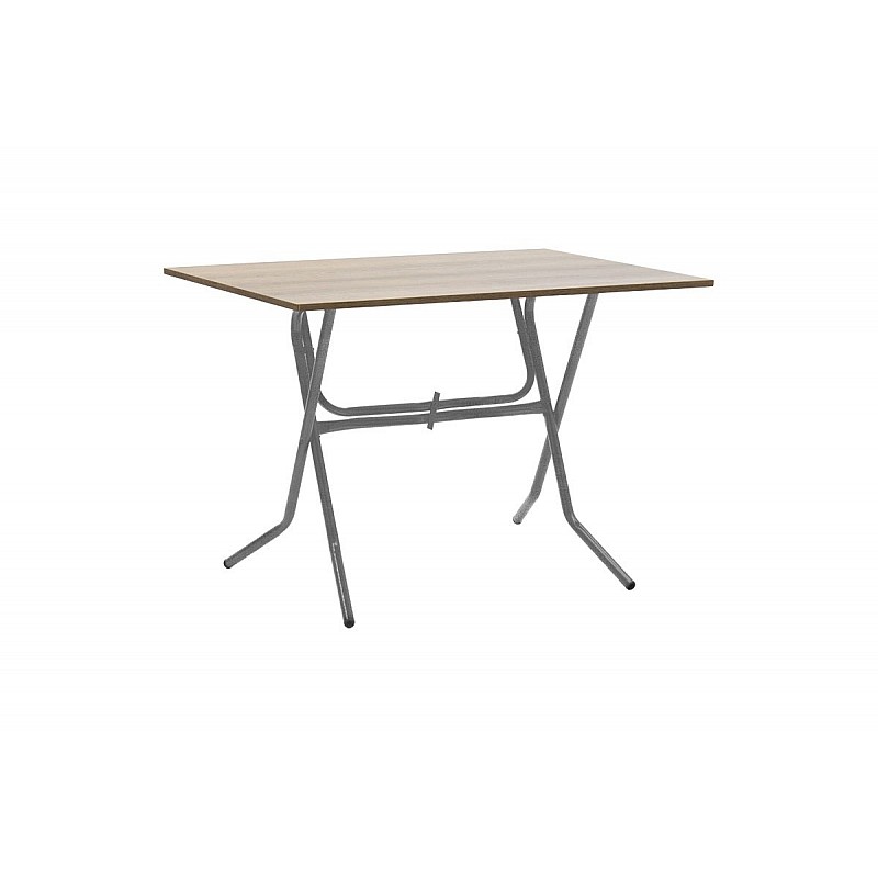 Τραπέζι πτυσσόμενο "CLACK" από μέταλλο σε σταχτύ-γκρι σφυρήλατο χρώμα 100x60x75
