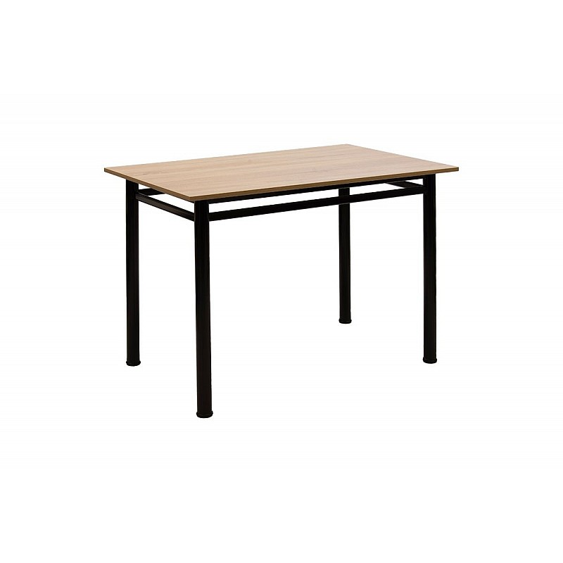 Τραπέζι "DINNER" σε δρυς/μαύρο gloss χρώμα 110x70x77