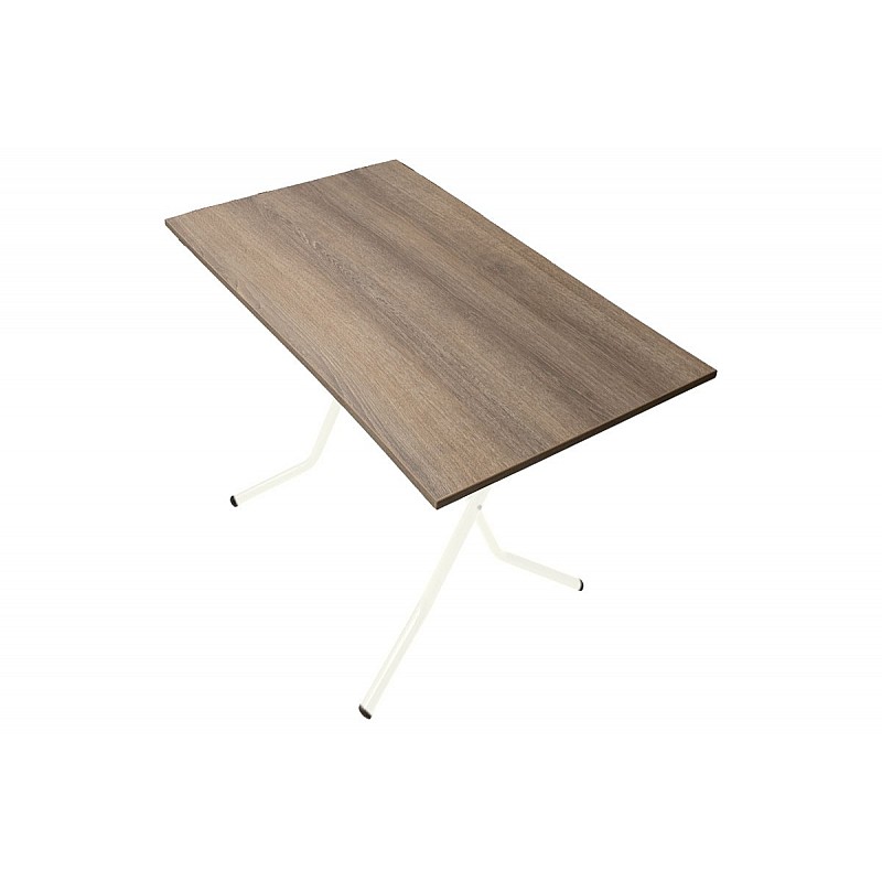 Τραπέζι πτυσσόμενο "CLACK" από μέταλλο σε σταχτύ-εκρού χρώμα 100x60x75