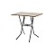 Τραπέζι πτυσσόμενο "CLACK" από μέταλλο σε σταχτύ-γκρι σφυρήλατο χρώμα 70x50x75
