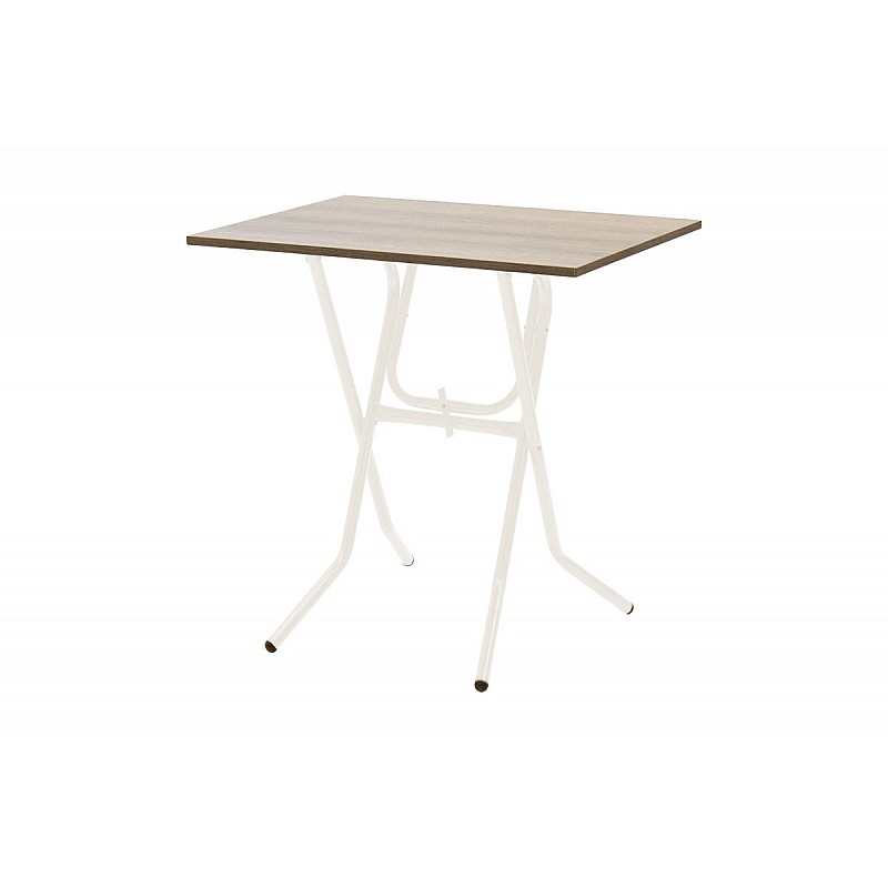 Τραπέζι πτυσσόμενο "CLACK" από μέταλλο σε σταχτύ-εκρού χρώμα 70x50x75