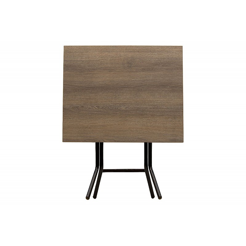 Τραπέζι πτυσσόμενο "CLACK" από μέταλλο σε σταχτύ-μαύρο gloss χρώμα 70x50x75