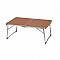 Τραπέζι πτυσσόμενο από μέταλλο σε ασημί/καφέ χρώμα 60x40x15
