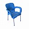 Πολυθρόνα εξωτερικού χώρου από αλουμίνιο/πλαστικό σε μπλε χρώμα 60x50x80