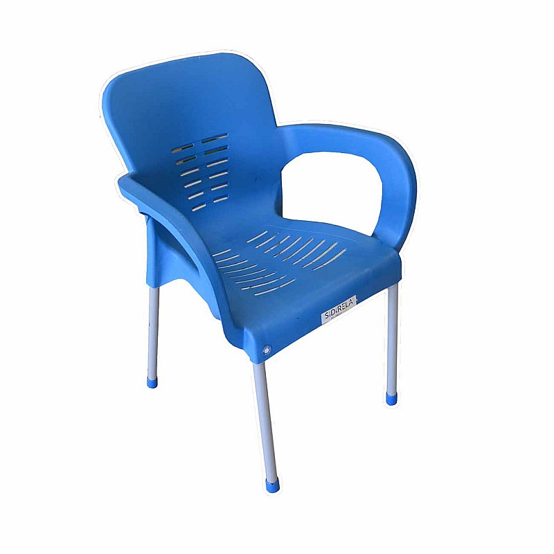 Πολυθρόνα εξωτερικού χώρου από αλουμίνιο/πλαστικό σε μπλε χρώμα 60x50x80