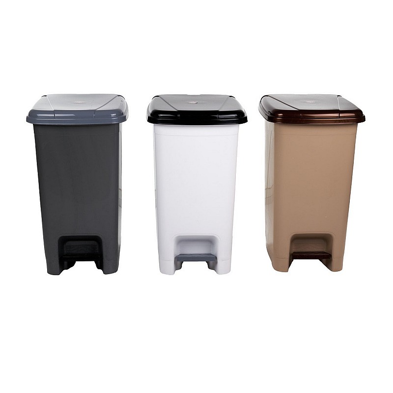 Κάδος πεντάλ "SLIM" σε χρώμα γκρι 40Lt 30x25x55