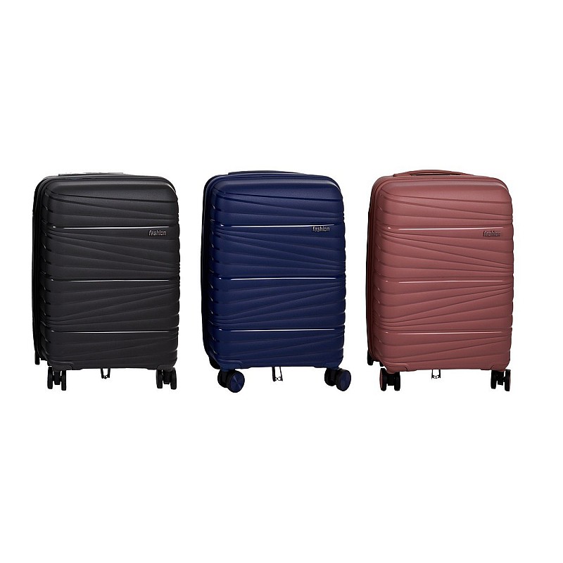 Βαλίτσα "TRAVEL" σκληρή σε χρώμα μπλε