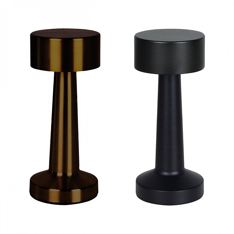 Επιτραπέζιο φωτιστικό από μέταλλο σε χρώμα μαύρο 9x9x21