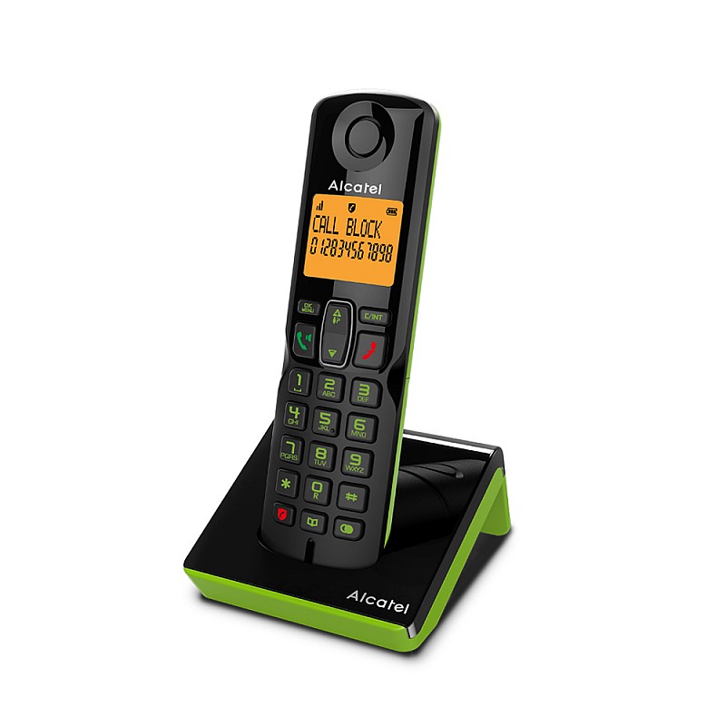 Ασύρματο τηλέφωνο με δυνατότητα αποκλεισμού κλήσεων S280 EWE μαύρο/πράσινο