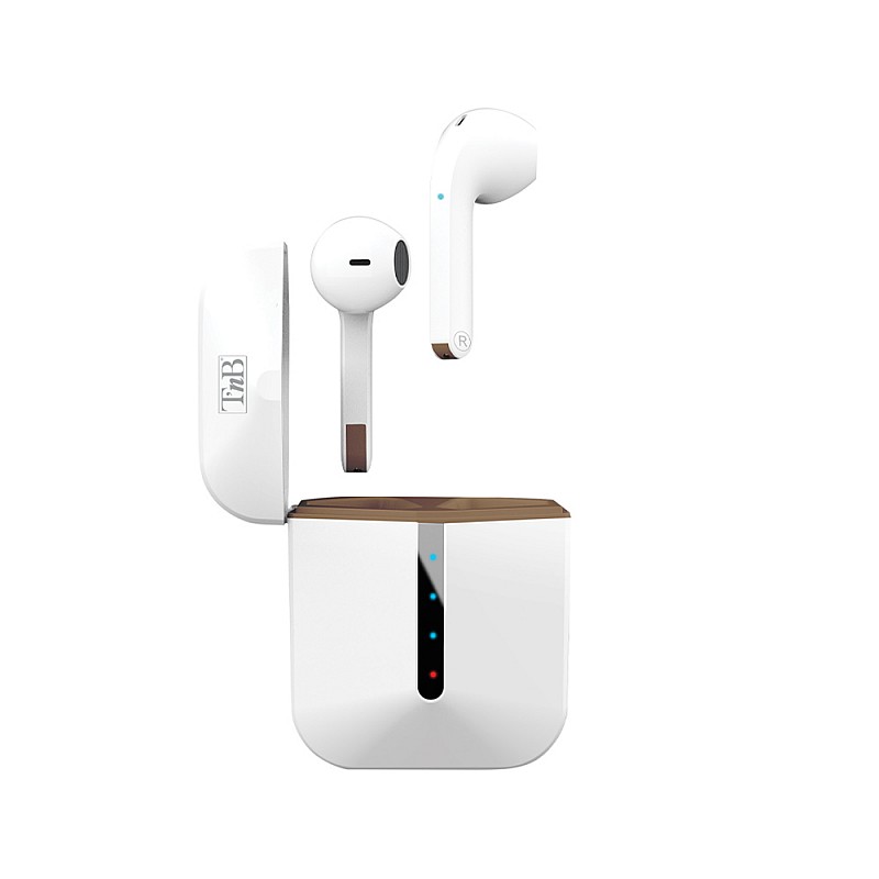 Ακουστικά Bluetooth με θήκη φόρτισης EBZIPPWH TNB λευκά