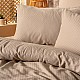 Σετ παπλωματοθήκη Plaid Cotton Box 4 τμχ Διπλή (200x220) χρώμα mink Σετ παπλωματοθήκη Plaid Cotton Box 4 τμχ Διπλή (200x220) χρώμα mink