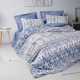 Σετ παπλωματοθήκη Cleo Cotton Box 4 τμχ Διπλή (200x220) χρώμα μπλε Σετ παπλωματοθήκη Cleo Cotton Box 4 τμχ Διπλή (200x220) χρώμα μπλε