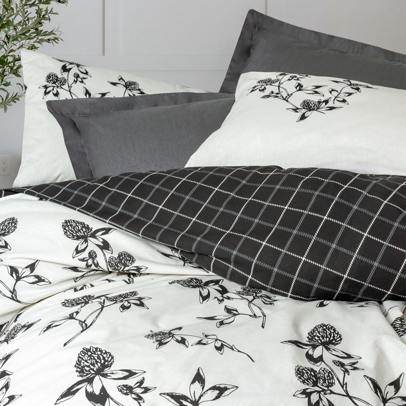 Σετ παπλωματοθήκη Ohia Cotton Box 4 τμχ Διπλή (200x220) χρώμα ανθρακί Σετ παπλωματοθήκη Ohia Cotton Box 4 τμχ Διπλή (200x220) χρώμα ανθρακί