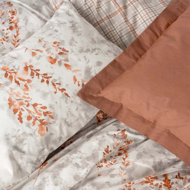 Σετ παπλωματοθήκη Lamina Cotton Box 4 τμχ Διπλή (200x220) χρώμα cinnamon Σετ παπλωματοθήκη Lamina Cotton Box 4 τμχ Διπλή (200x220) χρώμα cinnamon
