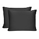 Μαξιλαροθήκες ύπνου Tonne Cotton Box Σετ 2 τμχ χρώμα μαύρο 50x80εκ.